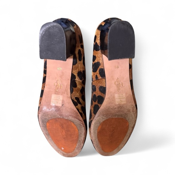 Cole Haan Leopard Print Calf Hair Pumps Women’s 8B Block Heel Real Fur Brazil - Picture 4 of 4
